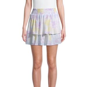 No Boundaries Super High Rise Tie Dye Ruffle Skirt